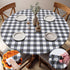Fitted Round Tablecloth Waterproof Table Cloth Vinyl Indoor Outdoor Circle Coffee Cover