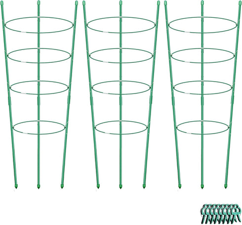 Alliico Plant Support Cages for Climbing Plant Upgrade Flower Tomato cage with Stand