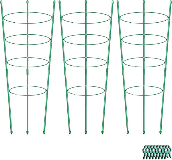 Alliico Plant Support Cages for Climbing Plant Upgrade Flower Tomato cage with Stand