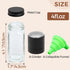 ComSaf 15Pcs 4oz Glass Spice Jars with Metal Lids, 93 Labels, Funnel, Grinder, Shaker Cap for Kitchen