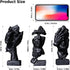 3 Pcs Thinker Statue, Silence is Black Abstract Art Figurine, Modern Home Resin Decorative Objects Decor for Home