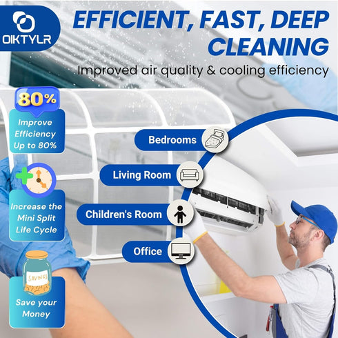 18pcs 2L Oiktylr Mini Split Cleaning Kit Bag, Waterproof AC Cleaning Cover with Storage Bag, PVC Air Conditioner