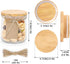 Set 12 Pack Oui Yogurt Lids - Bamboo & Wooden, Silicone Sealed, with Glass Storage Lids
