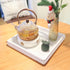 Counter Hrastany Square Wood Decorative Serving Tray, Rustic Coffee Table Tray for Ottoman,Kitchen Organizer, Bedroom