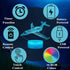 3D 16 Airplane Night Light, Plane Gifts, Aviation Illusion Night Light with Colors Changing, Remote Control with Timer