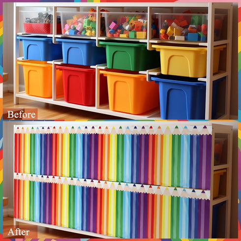 HunnmingRe 4 24.02 24.61 Inch Pcs Classroom Cabinet Curtains for Shelves x Self Adhesive Curtains for Bookshelf School