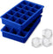 Tovolo Perfect Ice Mold Freezer Tray, Set of 2, 1.25-Inch Cubes for Whiskey, Bourbon, Spirits & Liquor, Stratus Blue,