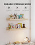 Shario 4-Pack 16.5 Inches) Nursery Book Shelves, Wood Floating Shelves for Wall Kids, Scalloped Shelves, Wall Book