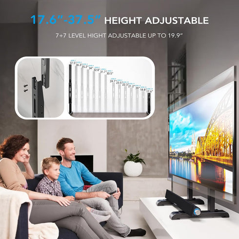 AX WABER 37-86 Inch 150 lbs 800x600mm Table Top TV Stand with Height Adjustable TV Legs Replacement for Most Flat