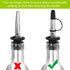 Zopeal 100 Pieces Pourers Dust Caps, Black Covers with Loop for Olive Oil Liquor Bottle Spout