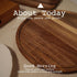 13.8 Inch PINXIURY Round Wooden Decorative Serving Tray for Coffee Table and Home Decor, Round Wood Tray for Table