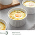 DOWAN 10 oz Ramekins Set of 6, Porcelain Oven Safe Ramekins for Baking, Souffle Bowls, Classic Style