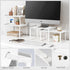 White Marble Kitchen Counter Shelf Organizer, Set of 4 Stackable 2 Tier Risers for Books, Monitor, Cabinet Space
