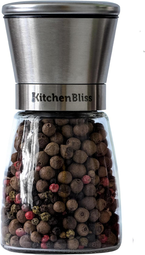Professional Salt and Pepper Grinder – Premium Stainless Steel Shaker with Ceramic Spice Mill for Adjustable Coarseness