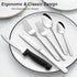 Pleafind 24-Pieces Silverware Set for 4, Stainless Steel Flatware Set with Steak Knives, Dishwasher Safe Utensils