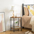 2-Layer BF09BZ01 HOOBRO End Table, Small Side Table, Nightstand with Storage Shelves, Sofa Table for Small Spaces