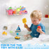 Lysam 2 Packs, 3 Bath Toy Storage Large Bath Toy Holder with Compartment, Quick Dry Bathtub Toy Organizer, Bath Tub Toy