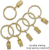 40 Pack Curtain Rings with Clips - Drapery Rings 1.26 in Interior Diameter, Fits 1 in Curtain Rod
