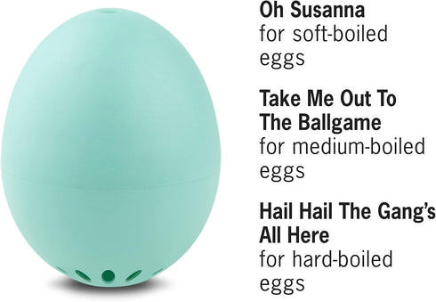 BeepEgg Basic Turquoise Egg Timer, Musical Cooker for Soft, Medium, Hard Eggs