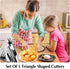 SK Triangle Shape Cookie Cutter Set, Stainless Steel, 5-Piece, Small (2.7in)