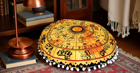 32 Inch ICC Large Round seat Floor Cushion Chair Ottoman Cover Pouf Pillow Meditation Floor Cushions for Adults Seating