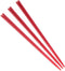 BambooMN Triangular Prism Plastic Fruit Appetizer Cocktail Pick, 3.5" (9cm), Red, 1,000 Pieces