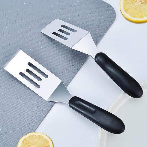 Small Stainless Steel Metal Spatula Turner, 7.87 Inch Non-Slip Handle Cooking Utensils for Flipping Eggs Pancakes