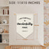 Wheatwin 15x11 Inch Christian Nursery Decor, I Am Fearfully and Wonderfully Made Wall Hanging Pennant Flag Banner