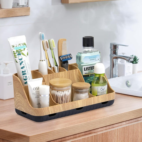 Bathroom Organizers and Storage, Detachable 7 Slots Kids Electric Toothbrush and Toothpaste Holder for Bathroom