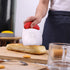 1 pcs Stainless Steel Dough Pastry Scraper Chopper with Ergonomic Rubber Non-Slip Grip, Pro Pastry Pizza Cutter (Red)