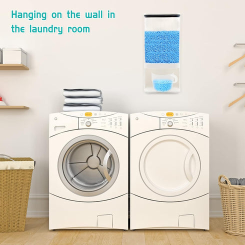 Containers(1.5L) Detergent Dispenser for Laundry Room,Wall-Mounted Laundry Detergent Dispenser with Spigot Cup