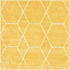 Unique Loom Trellis Frieze Collection Area Rug - Geometric (Yellow/ Ivory, 3' Square)