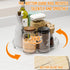 4 Pack Cabinet,9.5 Inch Countertop Rotating Small Lazy Susan Turntable Organizer for Clear Acrylic Spice Rack,Turn