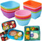 Silicone Bento Lunch Box Dividers, 3 Shapes of Round, Square & Rectangle for Baking