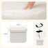 16.1"x12.2"x12.2" PINPLUS Storage Ottoman Boulce Tufted Oval Small Ottomans Bench Foot Rest with Storage, (White)