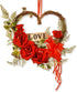 Amyzor Heart Shape Natural Grapevine Wreath Ring, DIY Craft Vines Base for Rustic Decor