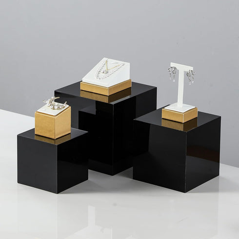 Sets 3 set,retail counter,Nesting of Acrylic Catering Supplies Display Stand Buffet Risers for food,Displays Stands