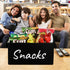 Snack Bin for Pantry, Imitation Linen Snack Basket Organizer for Chips, Cookies, and Kitchen Storage