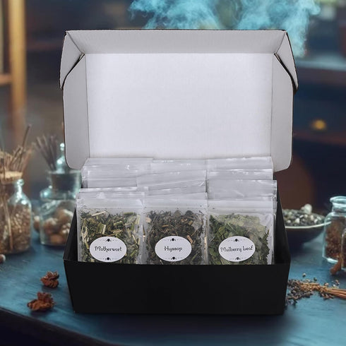 Vakuny 45pcs Witchcraft Supplies Kit, Bulk Dried Flowers for Wiccan Rituals, Magic Spells, Soap Making Bath, Hoodoo