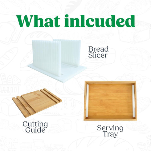 3 3 Upgraded Bread Slicer for Homemade Bread, Adjustable Loaf Widths and Slice Thicknesses, Compact and Foldable Loaf