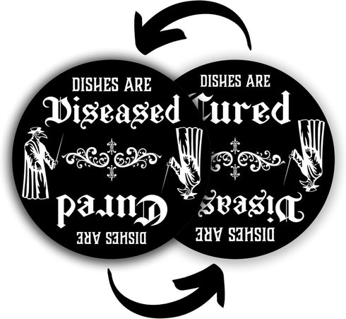 Gothic Kitchen Decor Plague Doctor Mask Dishwasher Magnet, Clean Dirty Sign for Home & Office, Ideal Gift for Gothic
