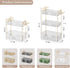 3 Countertop Akinbas Tier Bathroom Organizer Makeup Perfume Tray Skincare Organizer Comes with Hair Dryer Rack