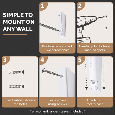 Sturdy Hat Storage for Baseball Caps, Space Saving Wall Display Holder for Hats, Bags, Clothes, Towels