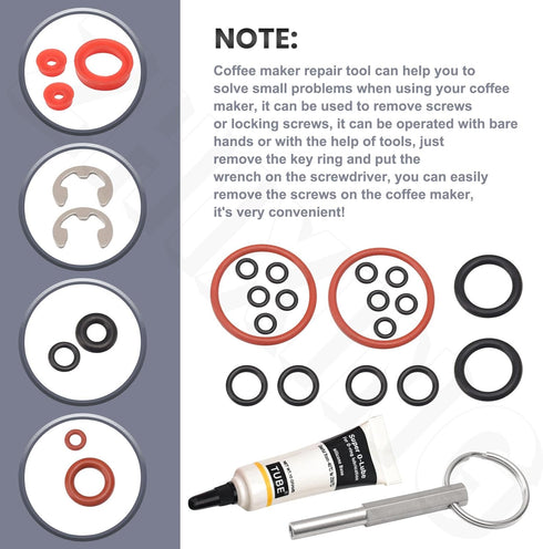O-Ring Gasket Seal Set, Drainage Valve Brew/Security Tool Compatible with Jura Coffee Machines