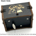 Pursuestar SpAway Wind Up Music Box, Vintage Engraved Wood Mechanism Musical Gift for Anime Fans