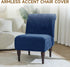 XIAROGEE Armless Armless 1) Velvet Accent Chair Cover, Soft Stretch Accent Chair Slipcovers Without Arms Removable