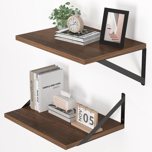 Heimlove 12 Inch Deep Floating Shelves for Wall, 16W x 12D Wood