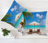 Swono Set 2 18 18 Inch of Decorative Throw Pillow Covers Turquoise Sea, Tropical Ocean Beach Chair Palms Farmhouse