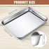 Baking Sheet Pan Set, 12 Pcs Non-Stick Cookie Sheet Small Toaster Oven Pans, Easy Clean Stainless Steel Trays