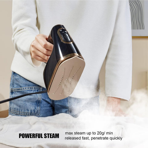 YIKA Handheld Portable Steamer for Clothes, 2 in 1 Ironing & Steaming, Large Soleplate, 45S Heat Up for Home and Travel